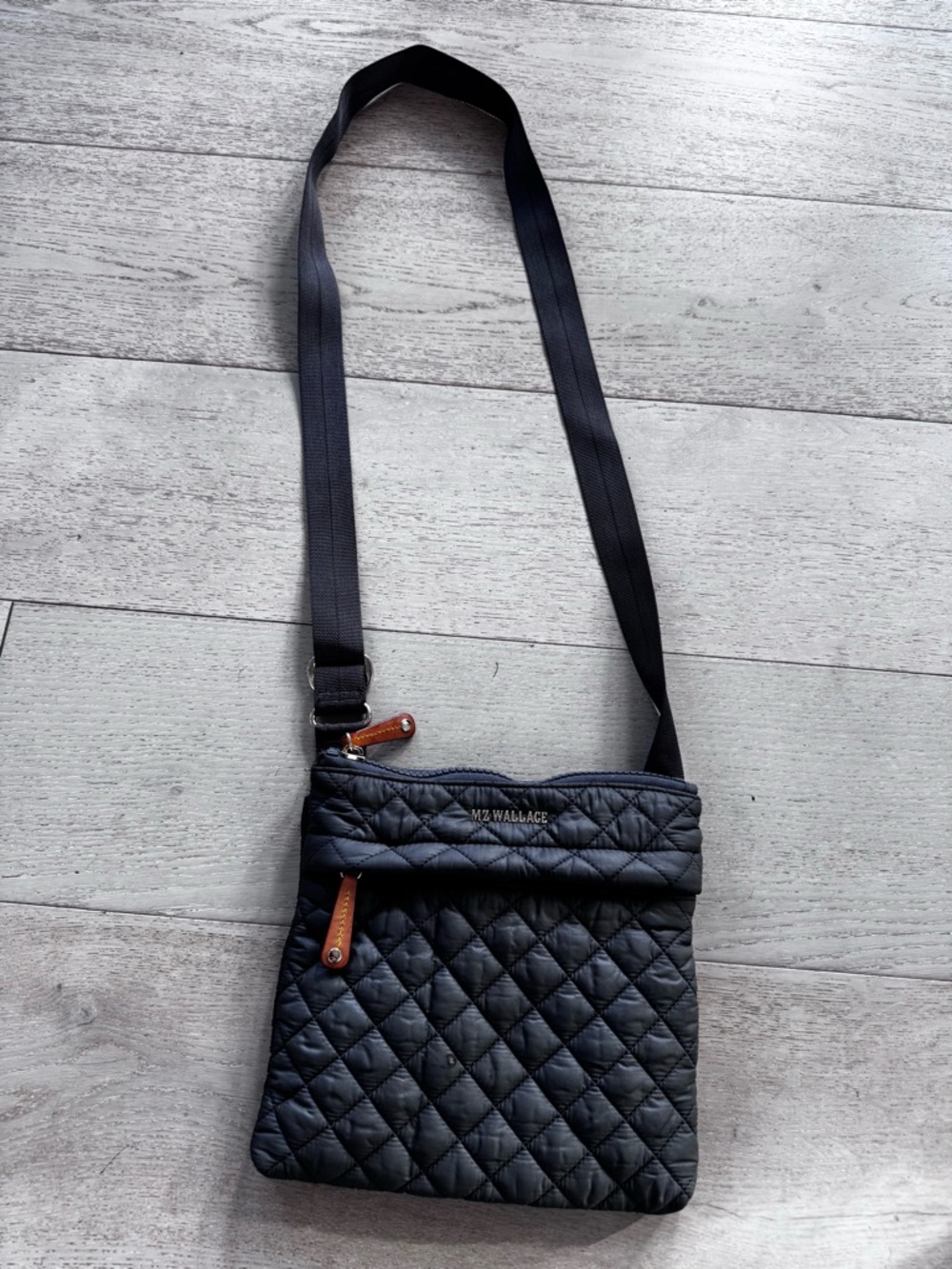 MZ Wallace Quilted khaki Messenger Bag